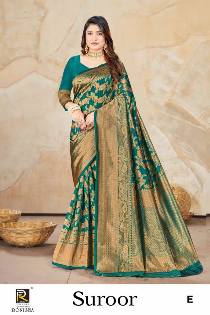 Suroor By Ronisha Designer Banarasi Silk Sarees Wholesale Clothing Suppliers In India
